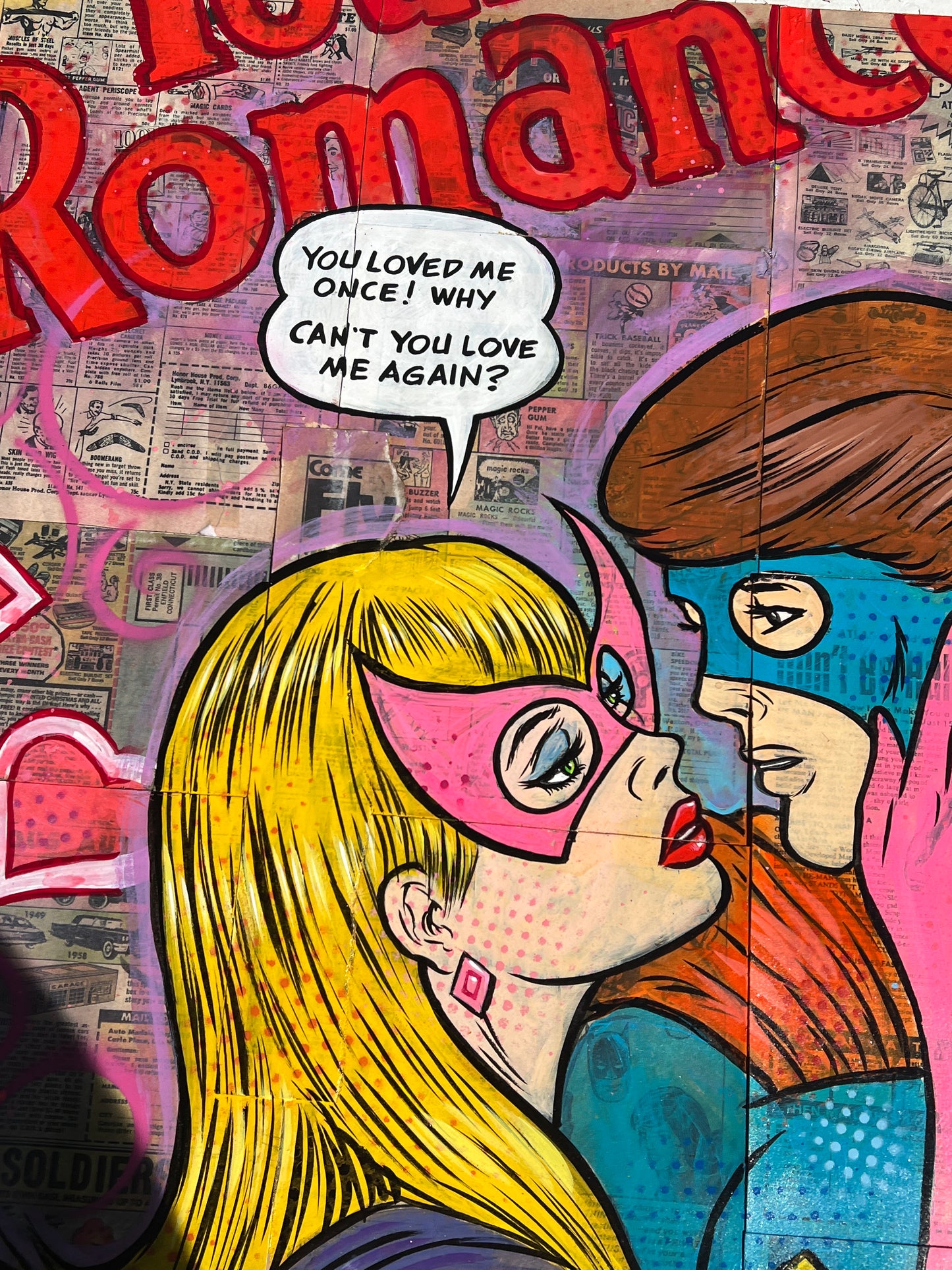"YOU LOVED ME ONCE..." Neo-pop Art Original painting by Dr. Smash! 24x24