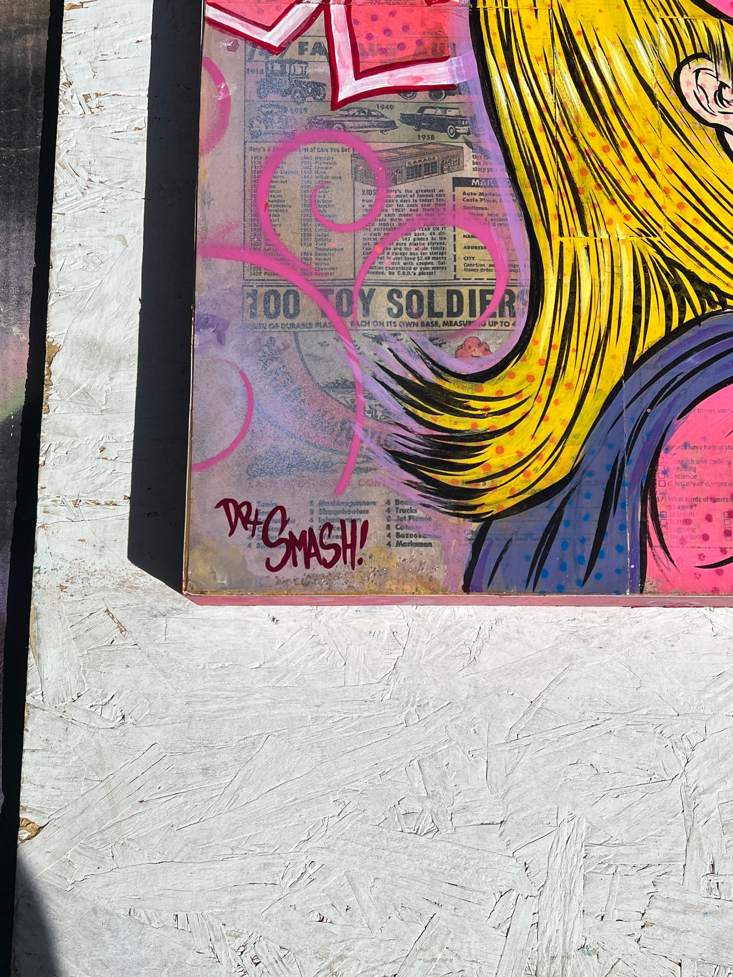 "YOU LOVED ME ONCE..." Neo-pop Art Original painting by Dr. Smash! 24x24