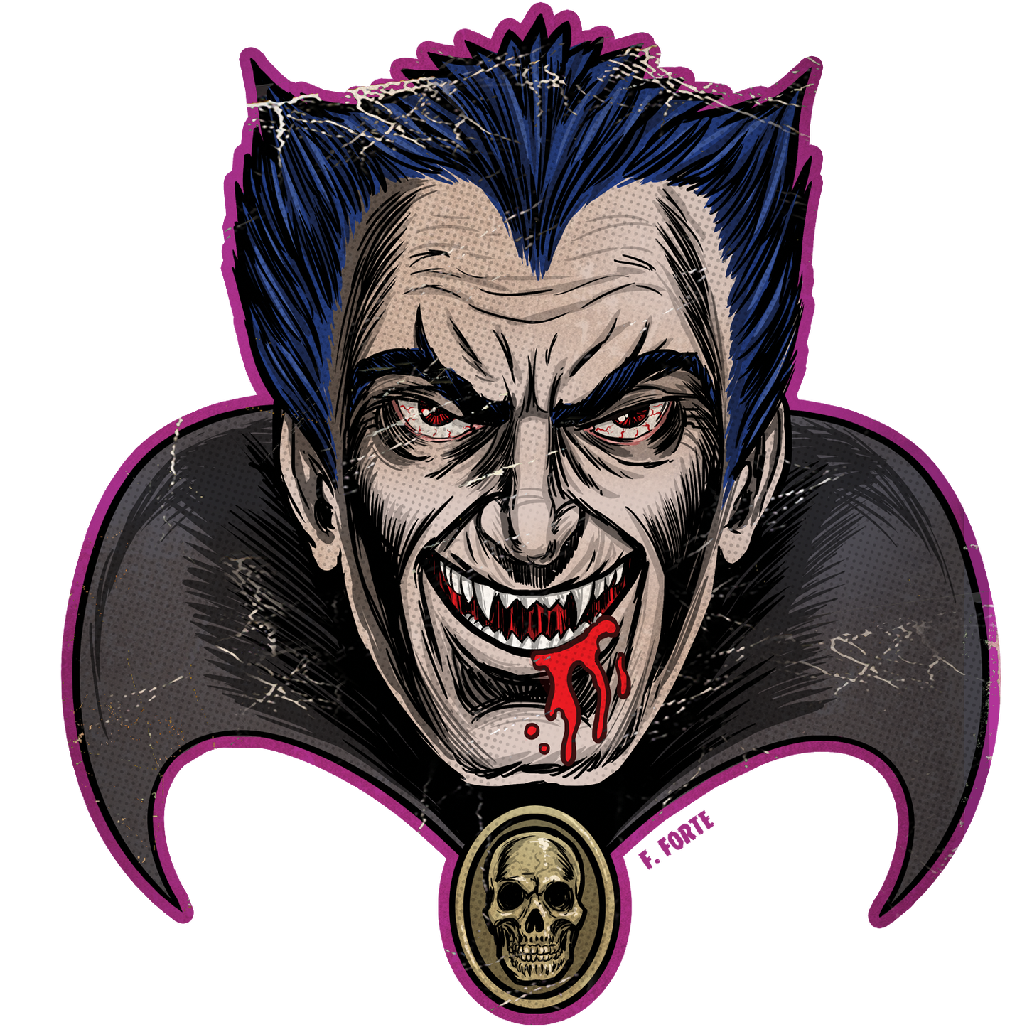 Frankenhorrors Dracula 5" Die Cut Vinyl Sticker