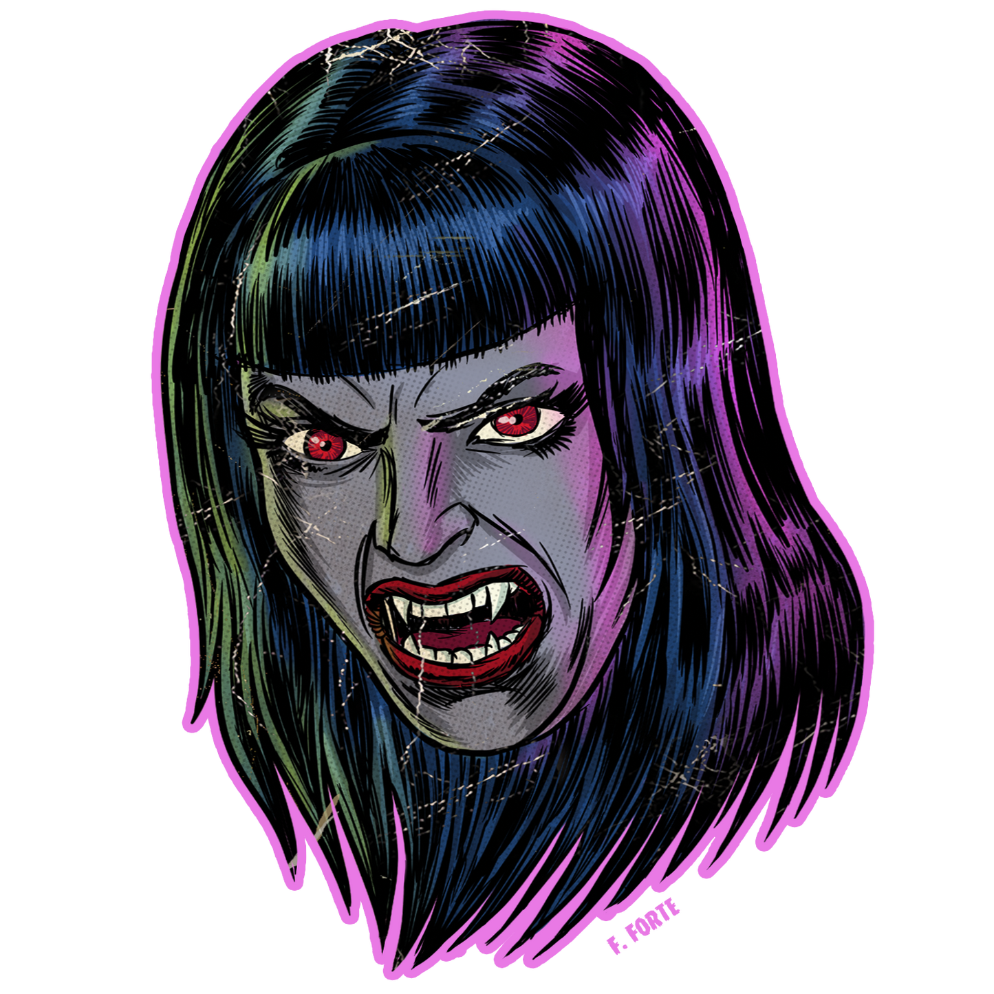 Frankenhorrors Vampire Goth 5" Die Cut Vinyl Sticker