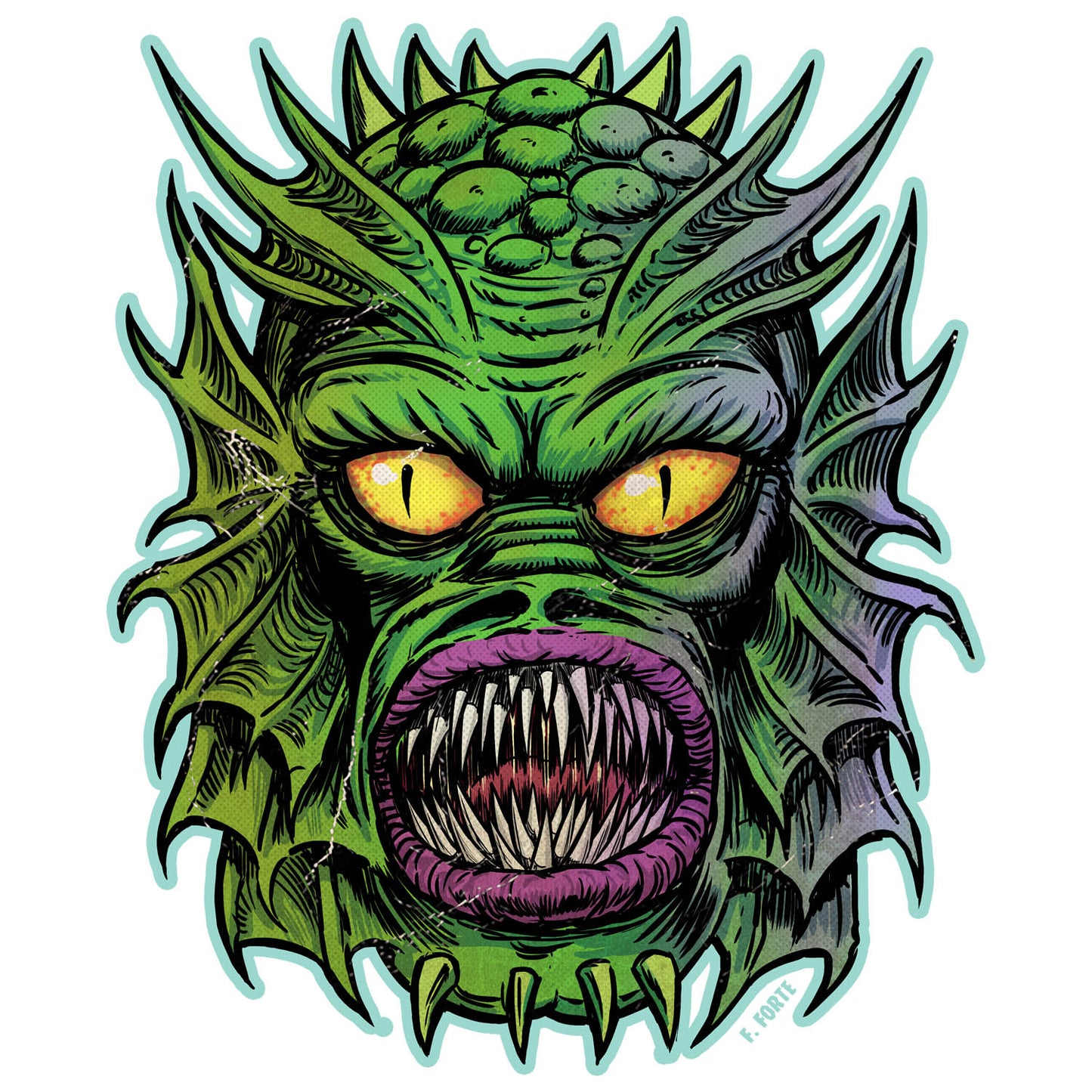 Frankenhorrors Swamp Beast 5" Die Cut Vinyl Sticker