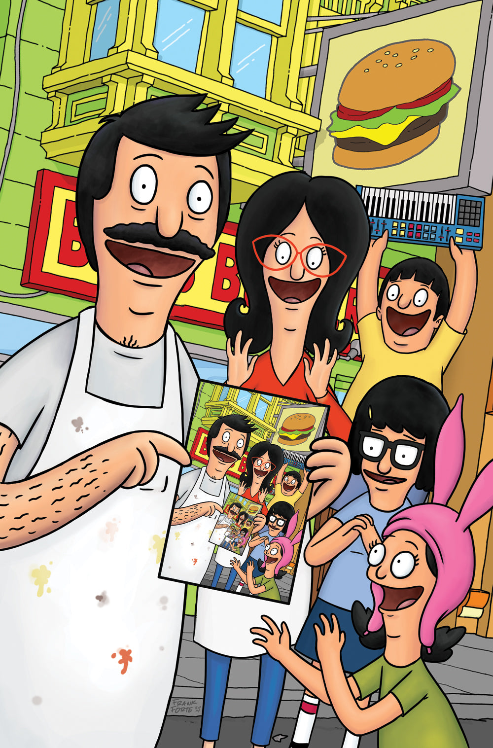 Bob's Burgers "FREE COMIC BOOK DAY" by Frank Forte 13x19 signed Print
