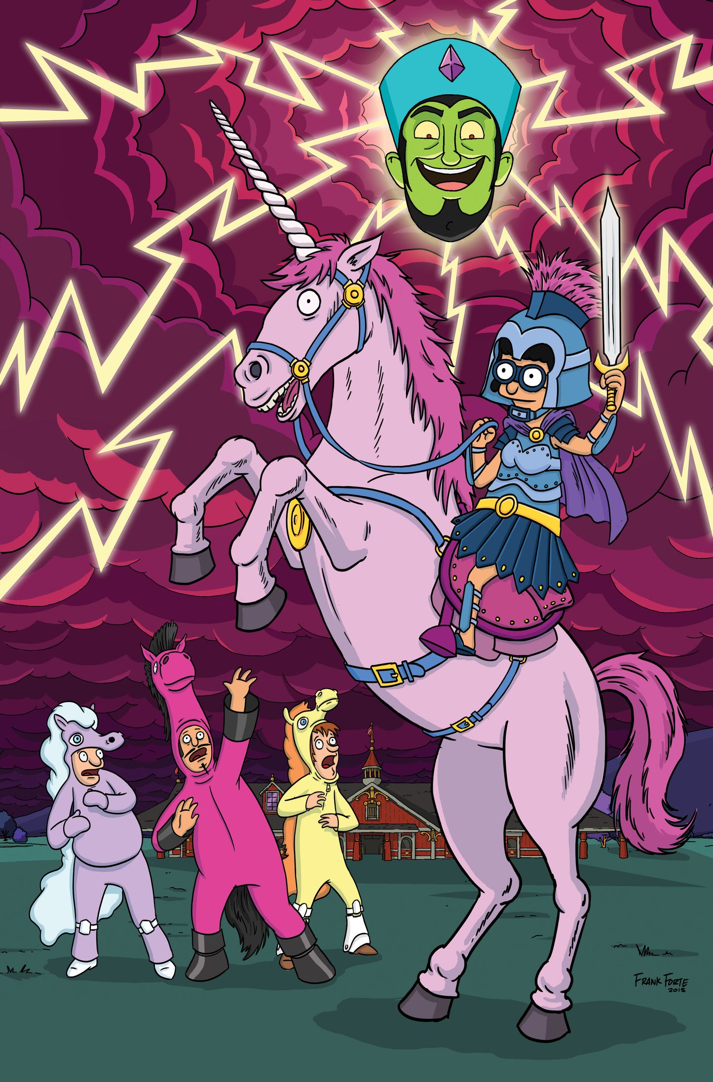 Bob's Burgers "Tina Unicorn" by Frank Forte 13x19 signed Print