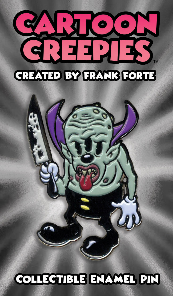 Cartoon Creepies-Triclops with a Knife-1.75" Soft Enamel pin