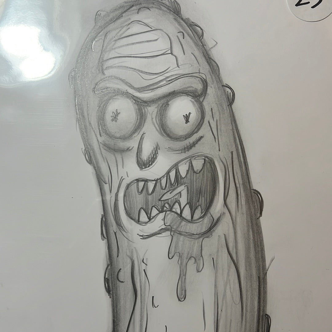 Original pickle Rick mash up drawing