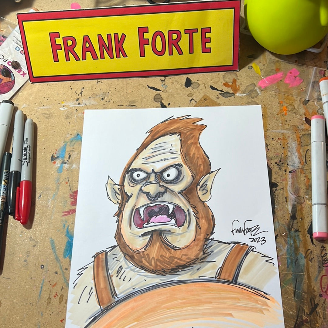 Original Beefsquatch #1 Gene Belcher mash up drawing