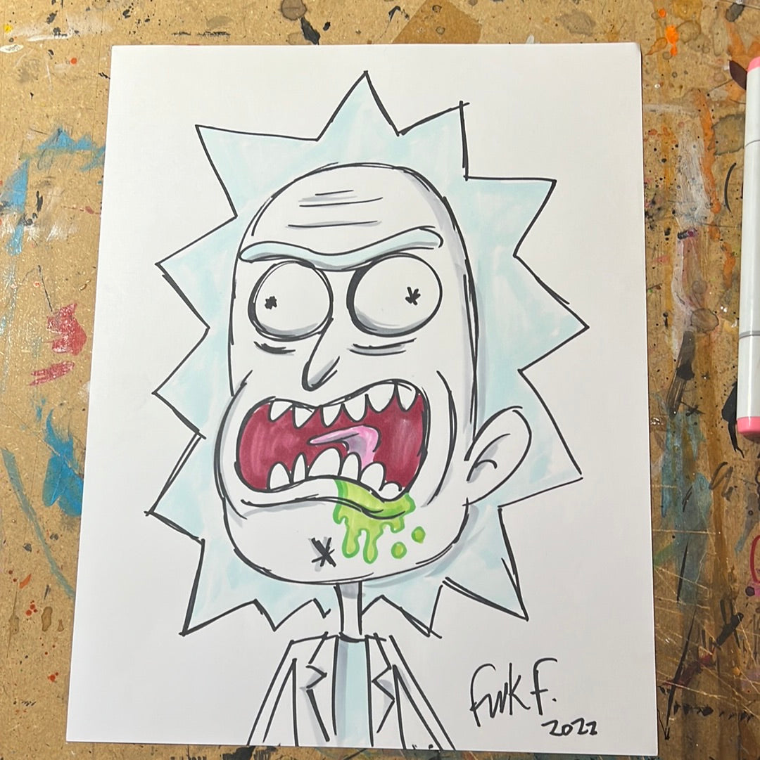 Original Rick Sanchez #1 Rick and Morty mash up drawing