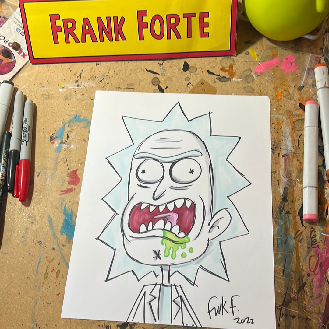 Original Rick Sanchez #1 Rick and Morty mash up drawing