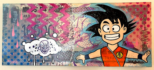 "DRAGONBALL Z" Neo-pop Art Original painting by Dr. Smash!  12x28