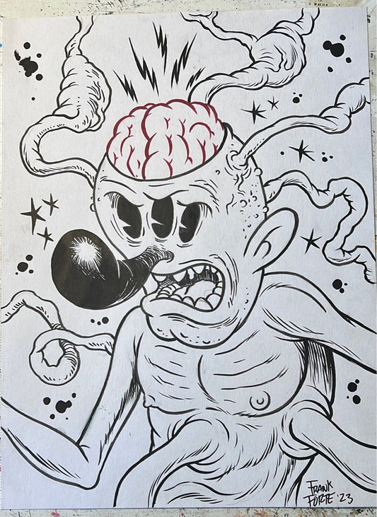 Brainy Guy original drawing by Frank Forte original