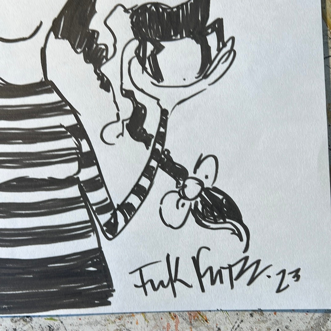 Goth Tina Belcher original drawing by Frank Forte original