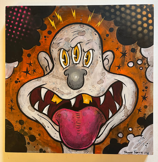 “Triclops Goon with a Grin”Art Original painting by Frank Forte