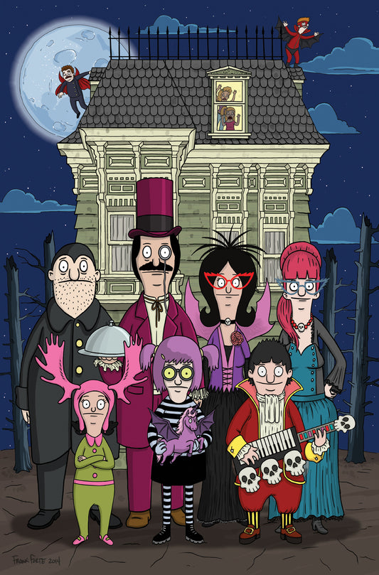 Bob's Burgers "Goth Noir " by Frank Forte 13x19 signed Print