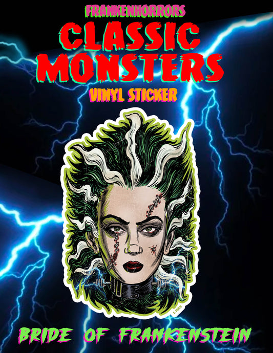 Frankenhorrors Bride of Frankenstein 5" Die Cut Vinyl Sticker