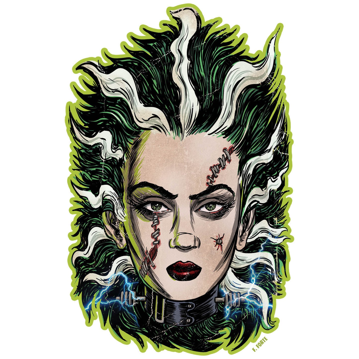 Frankenhorrors Bride of Frankenstein 5" Die Cut Vinyl Sticker