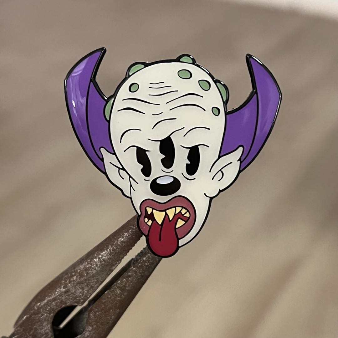 Cartoon Creepies-Triclops Head-1.5" Soft Enamel pin