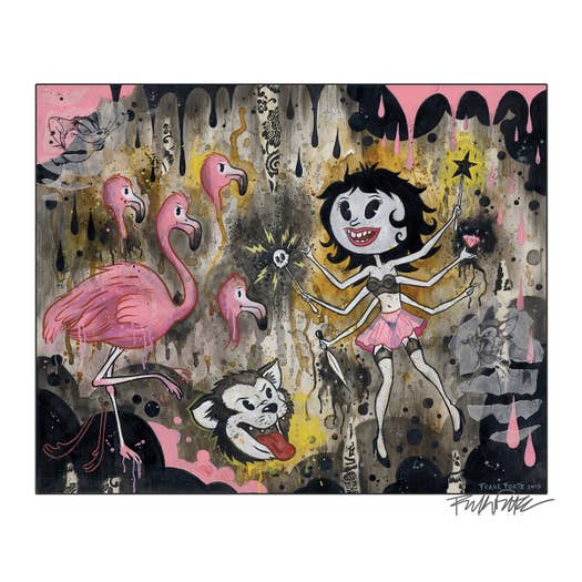 "Molly's Haunted Flamingo Rhythms" 8.5x11  Print