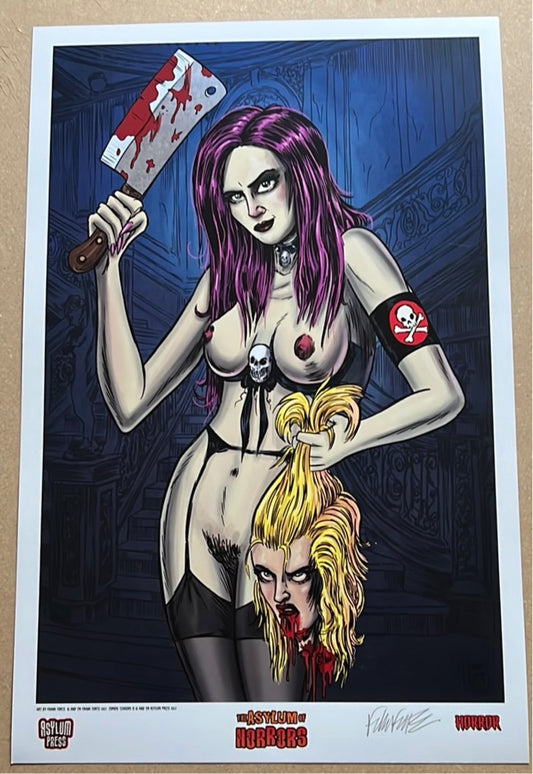 “Headless Risque” Asylum of Horrors 11x17 Print by Frank Forte