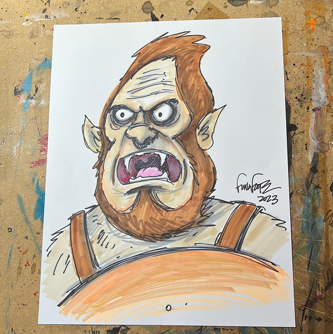 Original Beefsquatch  #1 Gene Belcher mash up drawing