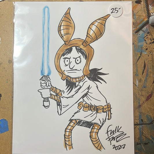 Original Louise Belcher Han Solo mash up drawing