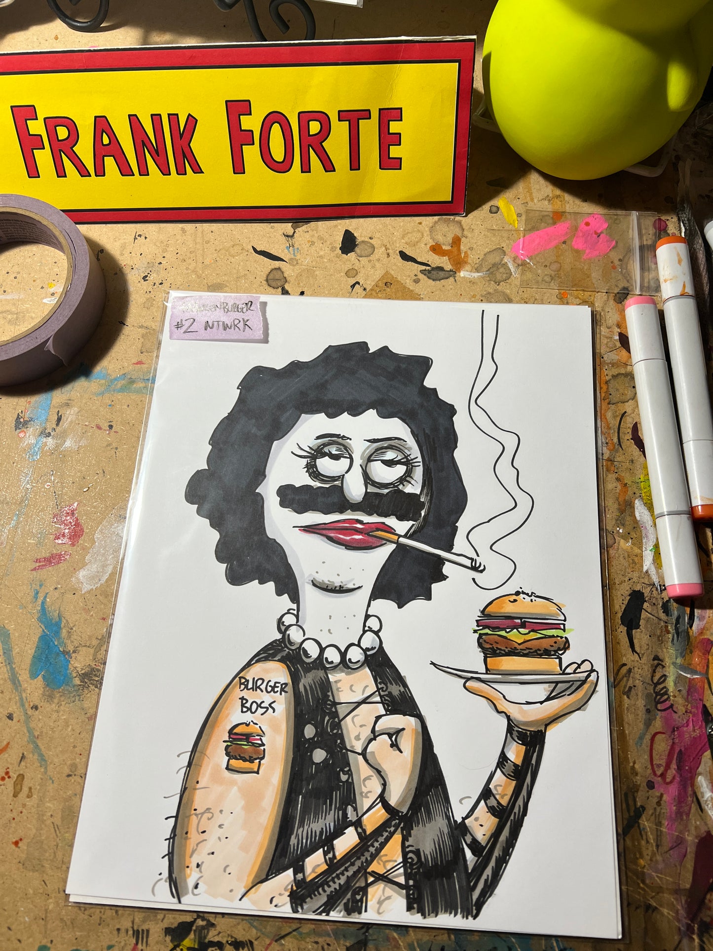 Original Bob Dr. Frankenburger #2 Bob Belcher mash up drawing