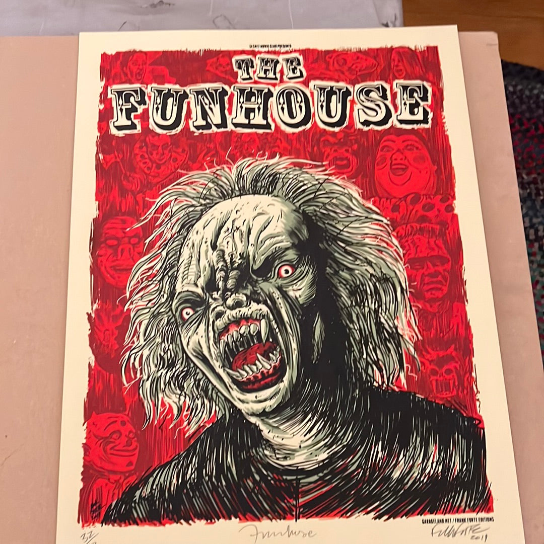 FunHouse 18x24 silkscreened poster limited to 80 copies by Frank Forte