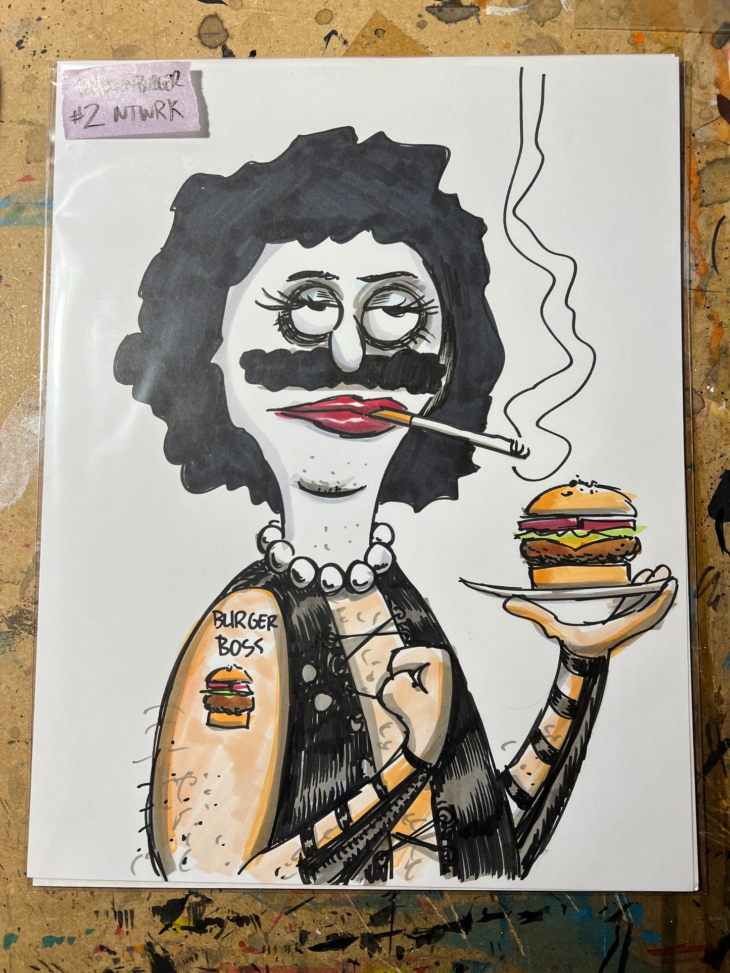 Original Bob Dr. Frankenburger #2 Bob Belcher mash up drawing