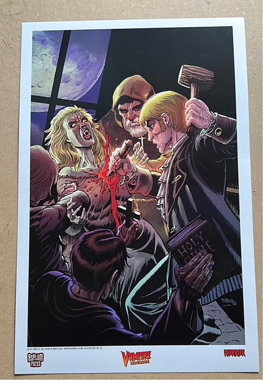 “Staked” Vampire Macabre 11x17 Print by Tim Vigil