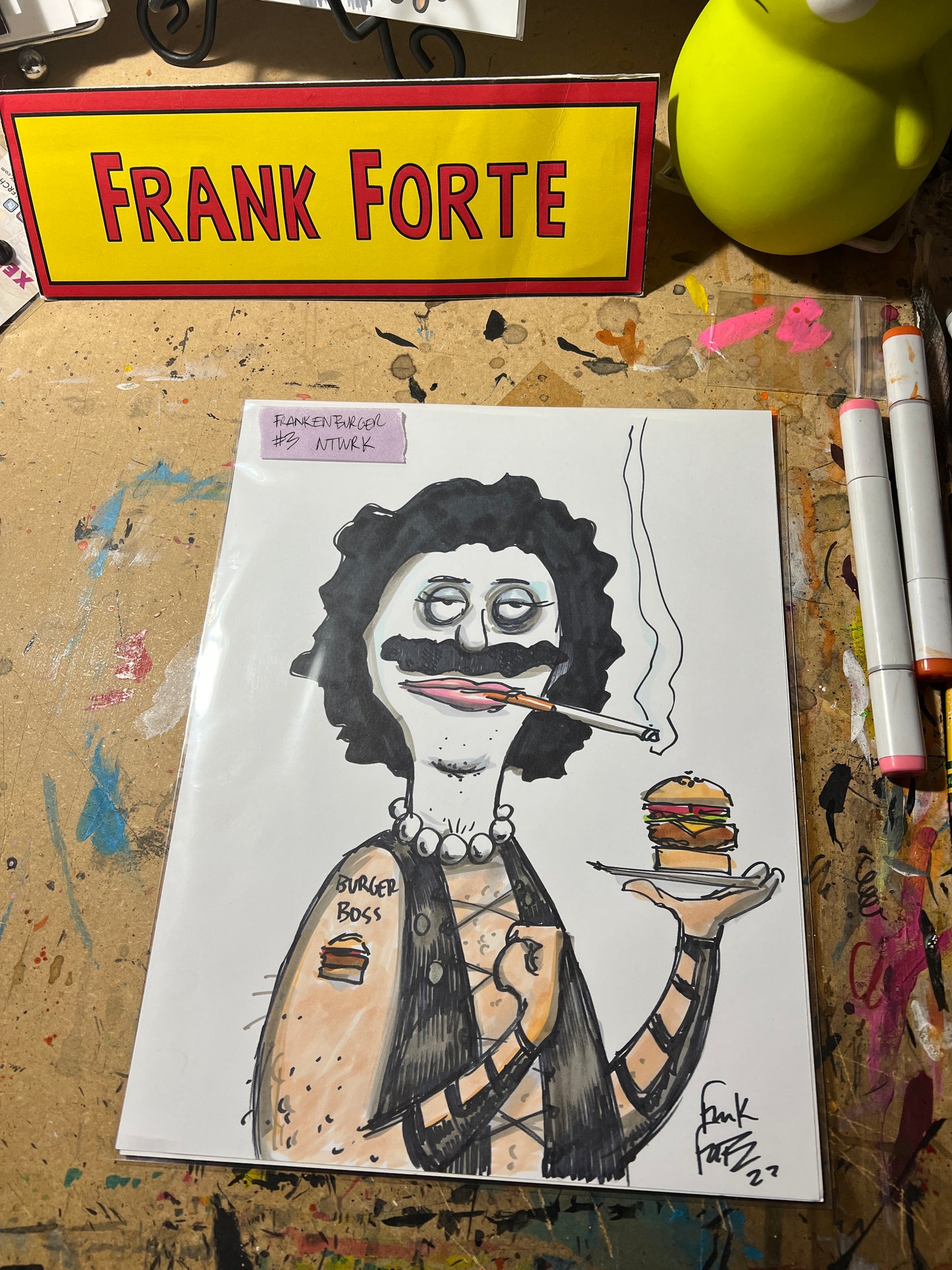 Original Bob Dr. Frankenburger #3 Bob Belcher mash up drawing