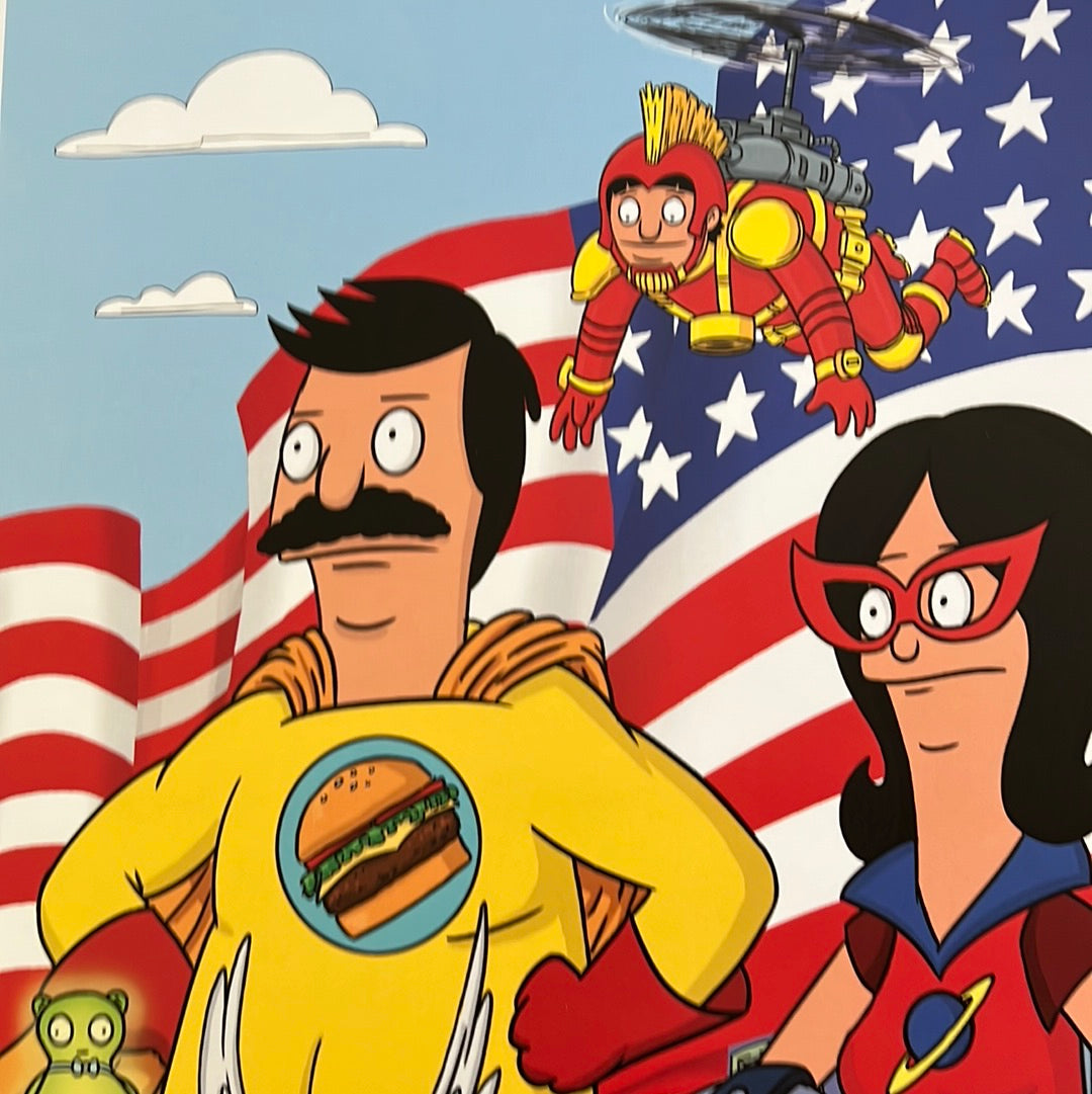 Bob's Burgers "superhero " by Frank Forte 13x19 signed Print