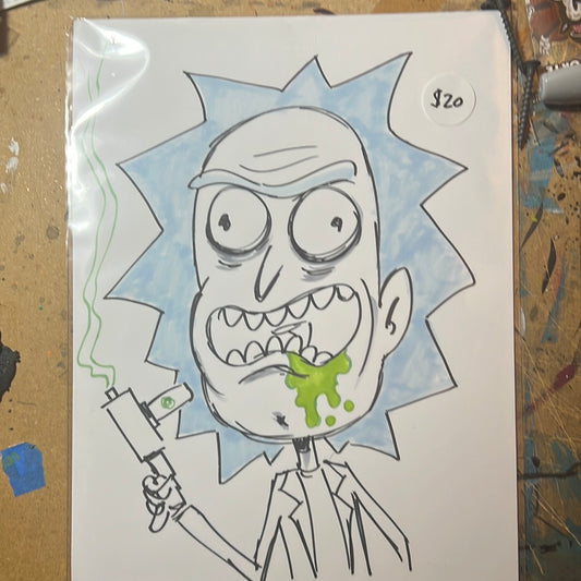 Original Rick Sanchez mash up drawing